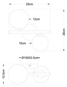 Globo 56140-2W - LED Полилей за повърхностен монтаж RIHA 2xG9/3W/230V хром