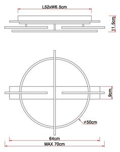 Globo 67295D1 - LED Плафониера BEATRIX LED/44W/230V