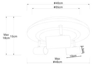 Globo 67307D - LED Спот KASSU 3xGU10/5W + LED/15W/230V