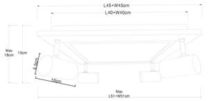 Globo 67306D2 - LED Спот ULLA 4xGU10/5W + LED/24W/230V