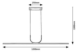 Rabalux 72127 - LED Пендел ELIA LED/25W/230V 3000K черен