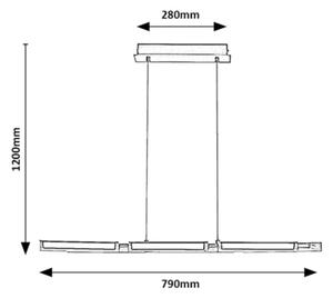 Rabalux 72045 - LED Пендел REMIEL LED/30W/230V 3000K