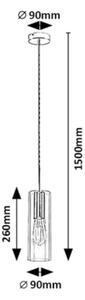 Rabalux 72048 - Пендел ESTA 1xE27/40W/230V прозрачен/хром