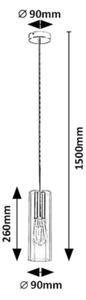 Rabalux 72050 - Пендел ESTA 1xE27/40W/230V прозрачен/златист