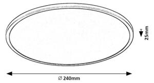 Rabalux 71155 - LED Димируем плафон EZIO LED/15W/230V 3000K 24 см