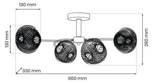 Полилей за повърхностен монтаж OAKLAND 4xE27/60W/230V