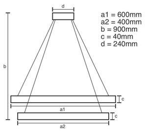 LED Димируем пендел LED/70W/230V 3000-6500K + дистанционно управление