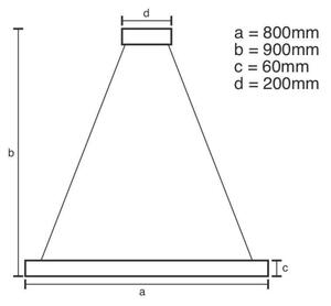 LED Димируем пендел LED/110W/230V 3000-6500K + дистанционно управление