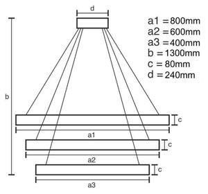 LED Димируем пендел LED/240W/230V 3000-6500K + дистанционно управление