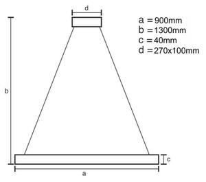 LED Димируем пендел LED/55W/230V 3000-6500K + дистанционно управление