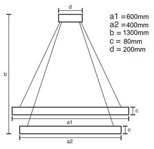 LED Димируем пендел LED/80W/230V 3000-6500K + дистанционно управление