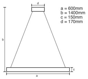 Brilagi - LED Димируем кристален полилей на връв HALO LED/40W/230V + д.у