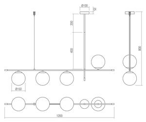 Redo 01-2949 - Пендел ESSENTIAL 4xE14/28W/230V