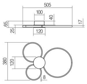 Redo 01-3105 - LED Плафониера ATOM LED/20W/230V