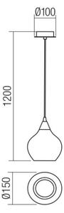 Redo 01-3190 - Пендел TANNER 1xE14/28W/230V Ø 15 см