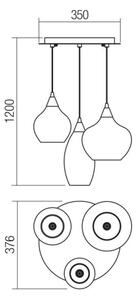 Redo 01-3192 - Пендел TANNER 3xE14/28W/230V