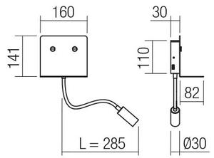 Redo 01-3210 - LED аплик MOKA LED/6W + LED/3W/230V CRI90 бял