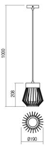 Redo 9846 - Екстериорна висяща лампа TITTI 1xE27/42W/230V IP44 кафяв