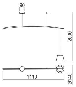 Redo 01-1497 - LED Пендел LOLLI LED/6W/230V бял