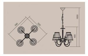 Incanti 02-657 - Пендел ILARIA 4xE14/28W/230V