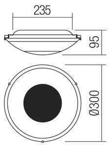 Redo 05-898 - LED Кристална плафониера RA LED/12W/230V Ø 30 см сребрист