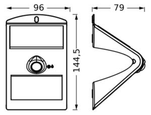 Ledvance- LED Соларен аплик със сензор ПЕПЕРУДА LED/1,5W/3,7V IP65