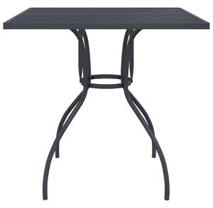 VidaXL Градинска маса антрацит 80x80x72,5 cм стомана мрежа
