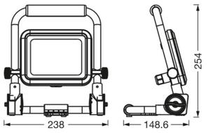 Ledvance - LED Прожектор WORKLIGHT R-STAND LED/20W/230V IP54