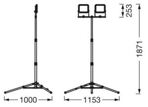 Ledvance - LED Прожектор с държач WORKLIGHT TRIPOD 2xLED/30W/230V IP65