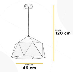 ONLI - Пендел YONG 1xE27/22W/230V черен Ø 46 см