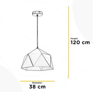 ONLI - Пендел YONG 1xE27/22W/230V черен Ø 38 см