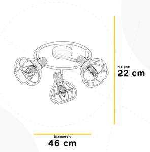 ONLI - Спот GINGER 3xE14/6W/230V Ø 46 см