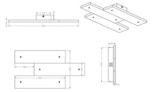 Trio - LED Плафониера DENVER 3xLED/10W/230