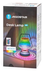 Aigostar- LED RGB Димируема акумулаторна настолна лампа LED/1W/5V 1800mAh 20 см + д.у