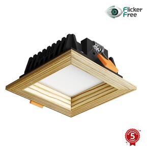 APLED -LED Лампа SQUARE WOODLINE LED/6W/230V 3000K 12x12 см бор масивнo дървo