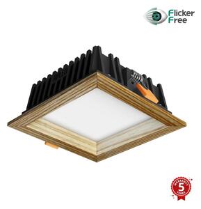 APLED - LED Лампа SQUARE WOODLINE LED/6W/230V 3000K 12x12 см пепел масивнo дървo