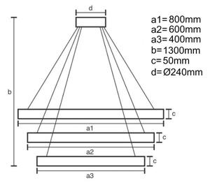 LED Димируем пендел LED/250W/230V 3000-6500K + дистанционно управление