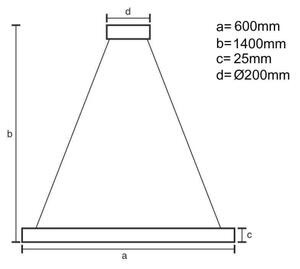 LED Димируем пендел LED/75W/230V 3000-6500K + дистанционно управление