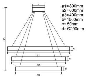 LED Димируем пендел LED/235W/230V 3000-6500K + дистанционно управление