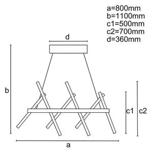 LED Димируем пендел LED/80W/230V 3000-6500K + дистанционно управление