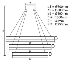 LED Димируем пендел LED/45W/230V 3000-6500K + дистанционно управление