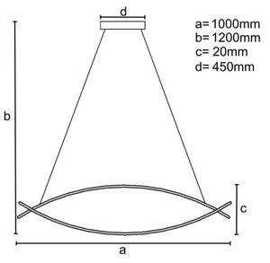 LED Димируем пендел LED/70W/230V 3000-6500K + дистанционно управление