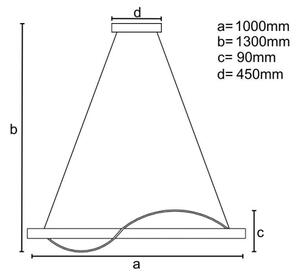 LED Димируем пендел LED/70W/230V 3000-6500K + дистанционно управление