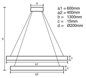 LED Димируем пендел LED/65W/230V 3000-6500K + дистанционно управление