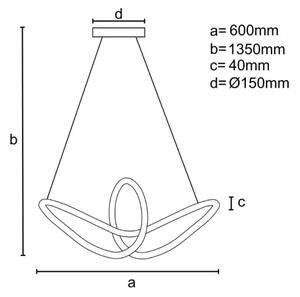 LED Димируем пендел LED/25W/230V 3000-6500K + дистанционно управление