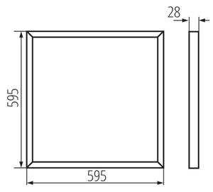 Kanlux 31173 - LED Панел за повърхностен монтаж BAREV LED/40W/230V 4000K 60x60 см