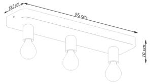 Sollux SL.1158 - Спот TAVO 3xE27/15W/230V бетон