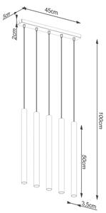 Sollux SL.1269 - Пендел PASTELO 5xG9/8W/230V дърво