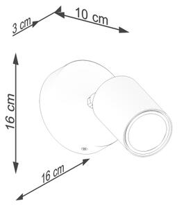 Sollux SL.1290 - Спот аплик VERDO 1xGU10/10W/230V черен