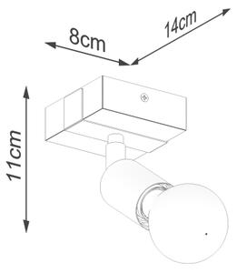 Sollux SL.1295 - Спот ZUCA 1xE27/15W/230V черен